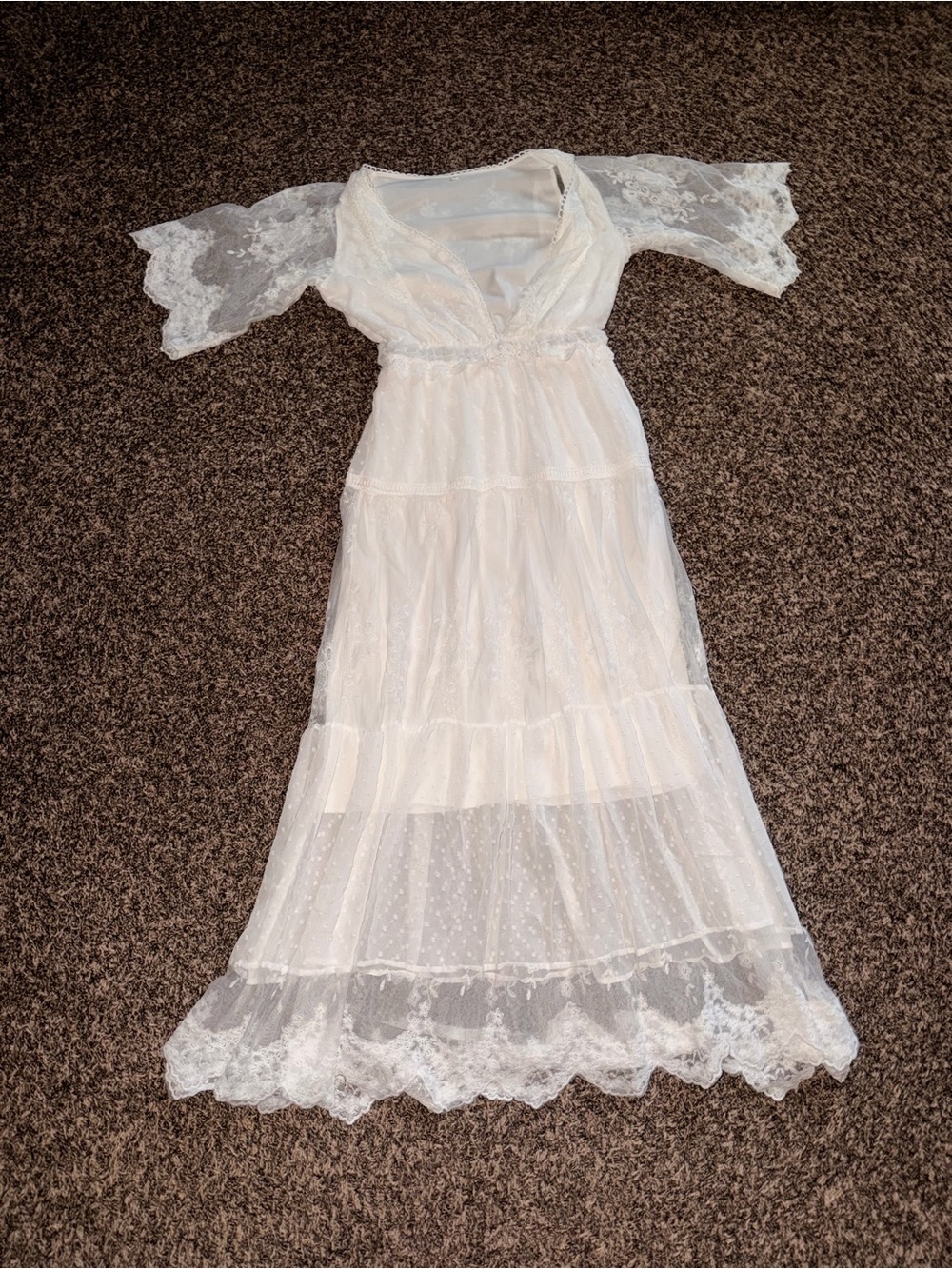 NEW Boho Lace White Dress